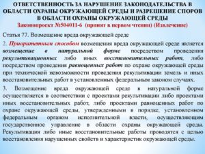 Акт проверки соблюдения требований законодательства в области охраны окружающей среды в городе Москве