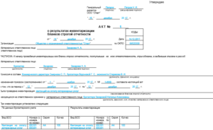 Инвентаризационная опись (сличительная ведомость) бланков строгой отчетности и денежных документов