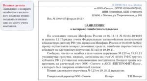 Заявление о возмещении налога на добавленную стоимость путем возврата на расчетный счет организации